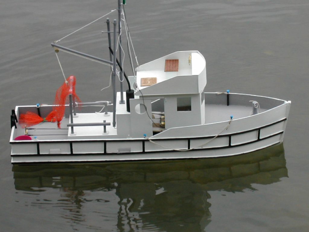 A fishing boat built by one of our members